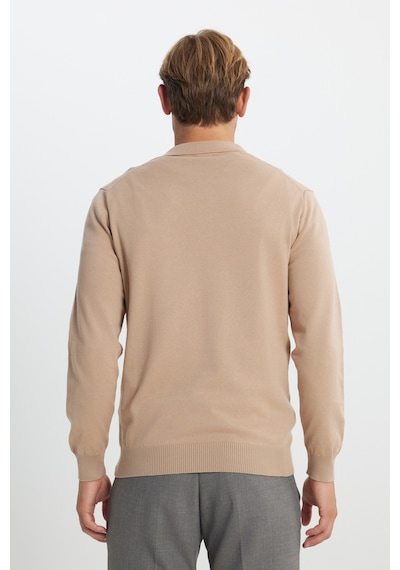 AC&Co / Altınyıldız Classics Erkek Bej Pamuklu Standart Fit Normal Kesim Polo Yaka Triko Kazak Bej AC&Co / Altınyıldız Classics Erkek Bej Pamuklu Standart Fit Normal Kesim Polo Yaka Triko Kazak Bej