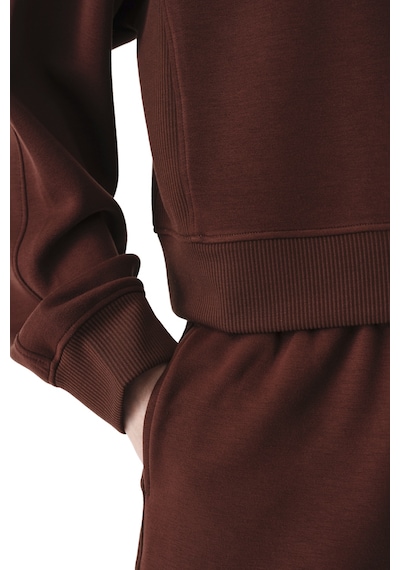 Penti Kahverengi Silky Feel Contrast Sweatshirt