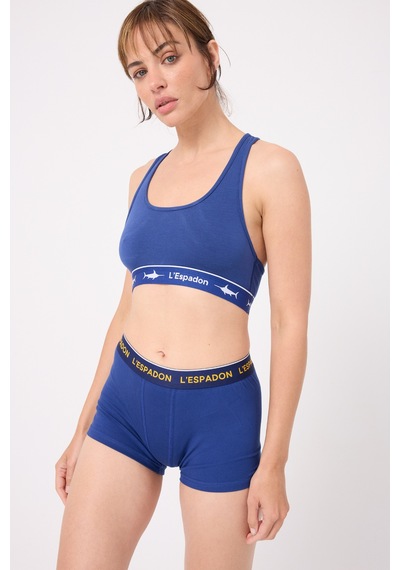 Athleshorts Yüksek Bel Kadın Kısa Şort-3294 Mavi