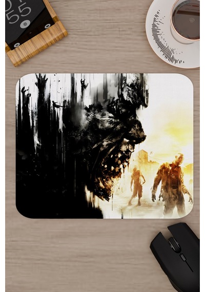 Dying Light Kaymaz Dikişli Kauçuk Oyuncu Mousepad V1 - 22x18 Gaming Mouse Pad Fare Altlığı