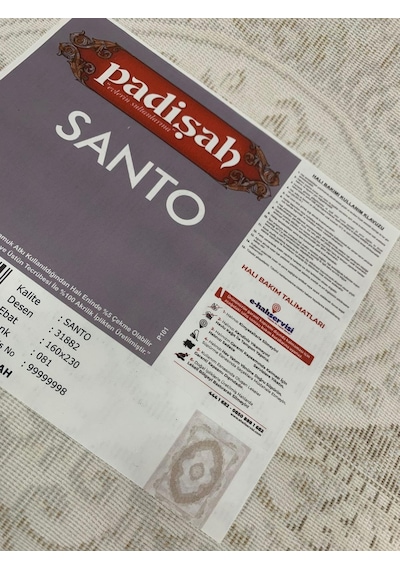 Padişah Halı Santo 31882 081 Serisi Akrilik Salon Oturma Yatak Odası Halısı Gri - Kahve