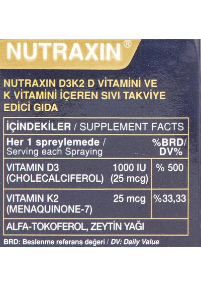 D3k2 Vitamin 30 Ml 3 Paketi