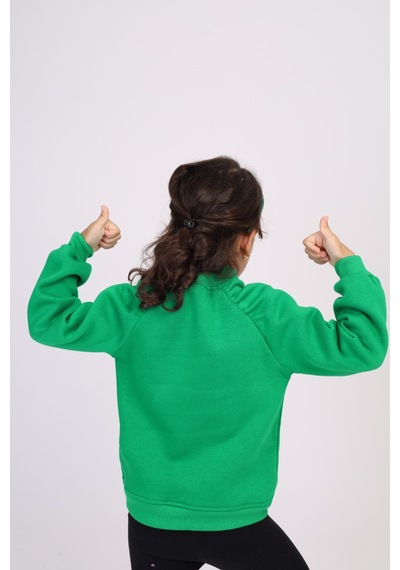Toontoy Kids Toontoy Kız Çocuk Sweatshirt Çimen Yeşili