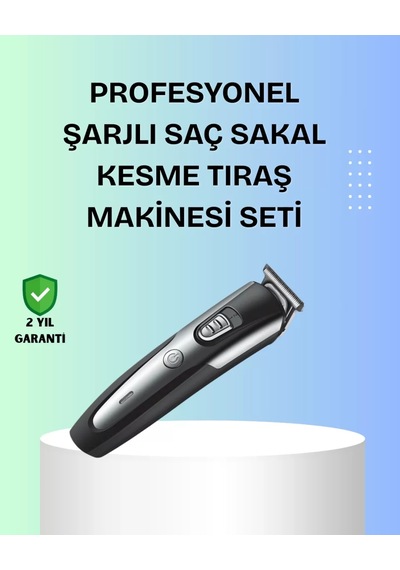Kuaför Tipi Şarjlı Saç Ve Sakal Kesme Makinesi Güçlü Motorlu Diğer