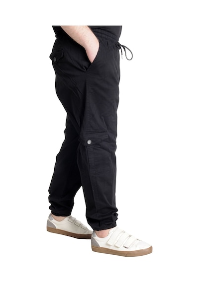 Mode Xl Büyük Beden Erkek Keten Kargo Jogger Valencia 21911 Siyah Siyah