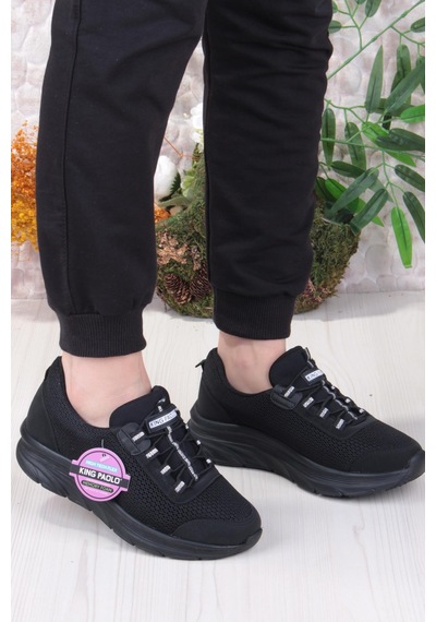 Fort King Luna Rahat Hafif Memory Foam Taban Sneaker Kadın Ayakkabı Siyah