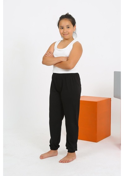 Akbeniz Kız Çocuk Sıfır Kol Beyaz Penye Pijama Takım 20433