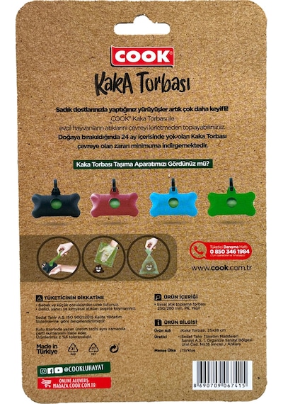 Cook Kaka Torbası 30'lu Rulo 4'lü Blisterli