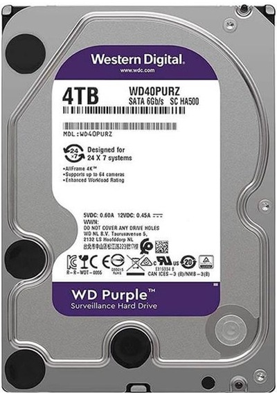 Powermaster Western Digital Purple Wd40purz 4 Tb Sata 6gb/s 7/24 Güvenlik Harddisk Diğer