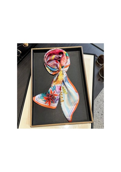 Lilly Voyage Magique Pure Silk Scarf - %100 İpek Fular/ Eşarp Mor Mor