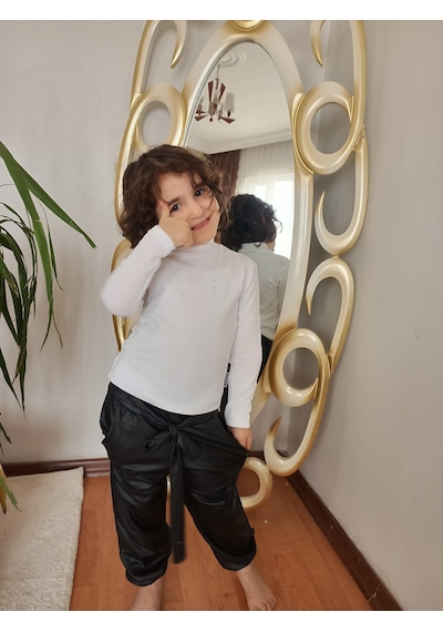 Zeze Unisex Çocuk Kışlık Bluz Beyaz
