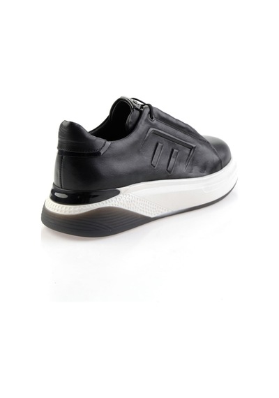 Bambi Siyah Hakiki Deri Erkek Sneaker E01398095003 Siyah