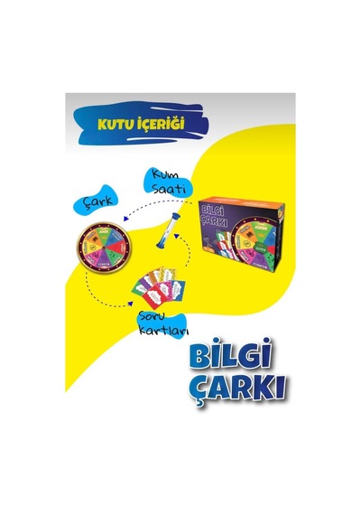 Bilgi Çarkı Eğitici Ve Eğlenceli 84 Soru Kartlı Genel Kültür Ve Zeka Kutu Oyunu