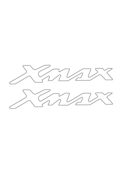 Yamaha Xmax Uyumlu Damla Yazı Beyaz 22x4 Cm Sticker