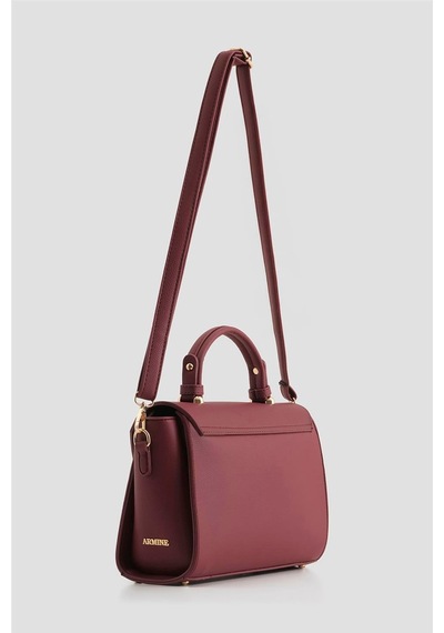 Armine Pia Deri Çanta 25yd7405 Bordo Bordo
