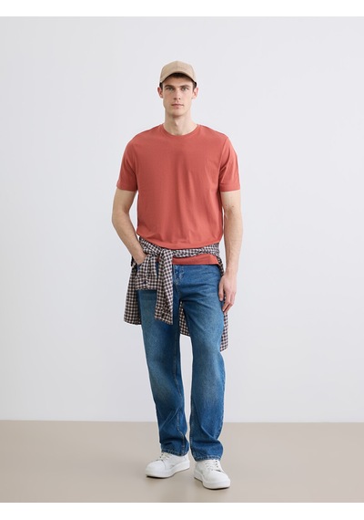 Lcwaıkıkı Classic Kahverengi %100 Pamuklu Regular Fit Basic Tişört