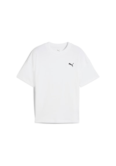 Puma Wardrobe Ess Genç Geniş Kesim Tişört 629895 02 Beyaz
