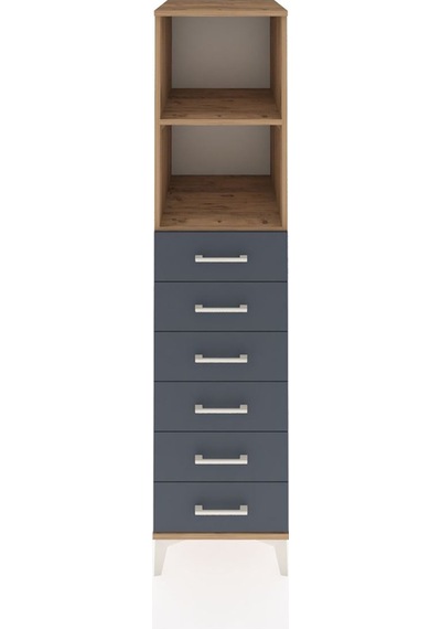 Kronos Dolap 2 Raflı 6 Çekmeceli 44x59x182 Çam-antrasit Atlas Çam Kronos Dolap 2 Raflı 6 Çekmeceli 44x59x182 Çam-antrasit Atlas Çam