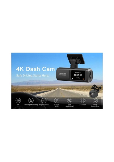4k Wifili Araç Kamerası Geri Görüş Kameralı Gece Görüşlü Araç İçi Kamera 51852309