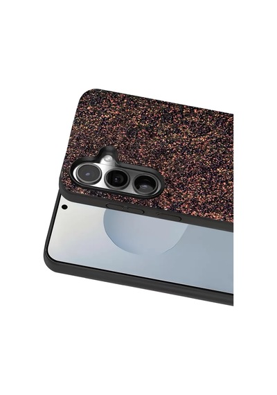 Onegif Samsung Galaxy S25 Bright Simli Kapak - Derin Mor