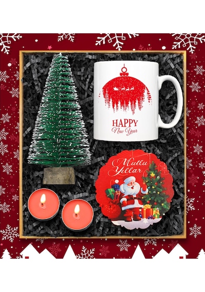 Yılbaşına Özel Hediye Seti (Happy New Year Kupa & Mini Yılbaşı Ağ