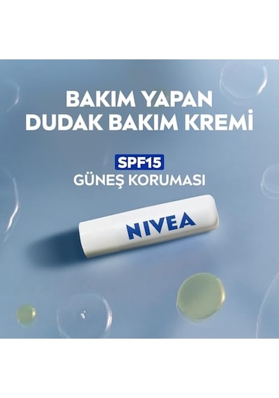 Nıvea Med Repair Dudak Bakım Kremi, 24 Saat Nem,doğal Yağlar İle Çatlamış Dudak Bakım,spf 15 4,8 Ml
