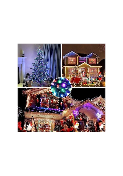 Rgb Renkli Peri Led Işık 8 Fonksiyon 10 Metre 100 Ledli Dekoratif Yılbaşı Ağacı Parti Ev Oda Süsleme Diğer