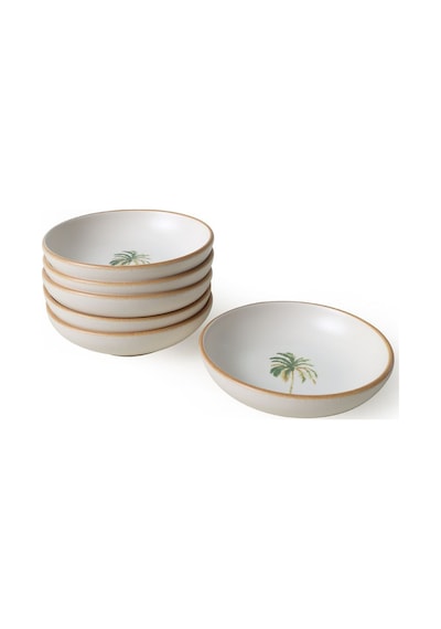 Keramika Bronze Palmiye Halka Çerezlik / Sosluk 13 Cm 6 Adet 22901 Çok Renkli