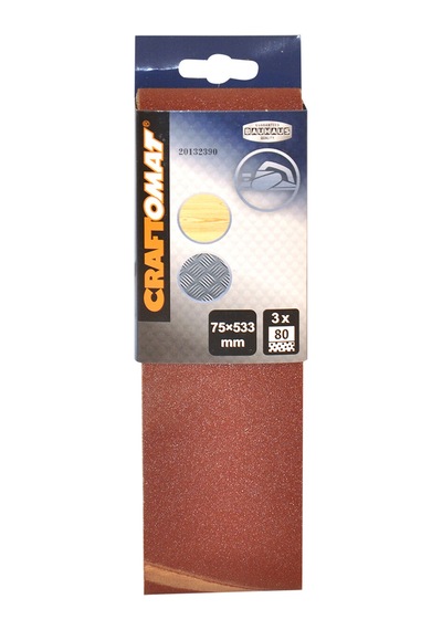 Craftomat 3'lü 75x533 Mm Zımpara Bandı 2'li Avantaj Paketi Mıchu