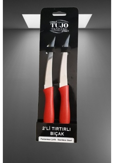 Tujo Knives 2'li Paslanmaz Çelik Tırtıklı Meyve Sebze Bıçağı Stainless Steel