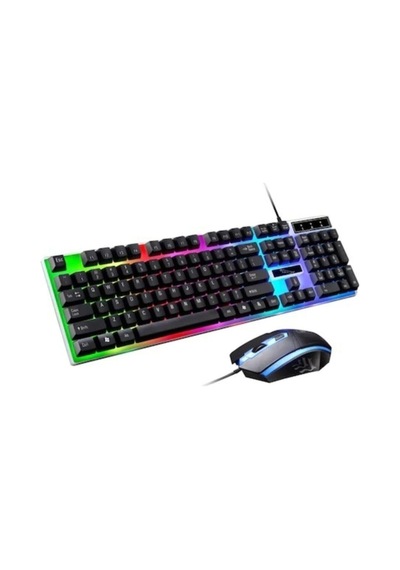 Gaming Set Kablolu Led Işıklı Oyuncu Klavye & Mouse Seti Usb Girişli