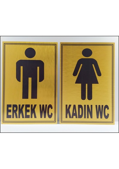 Kadın Erkek Çift Yönlendirme Wc Tabelası (460496022)