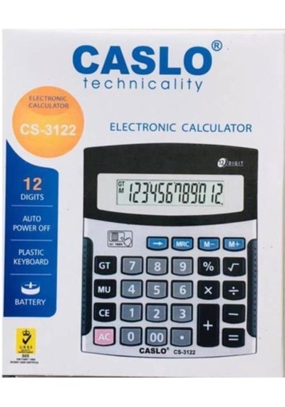 Caslo Hesap Makinası Masaüstü 12 Hane CS-3122