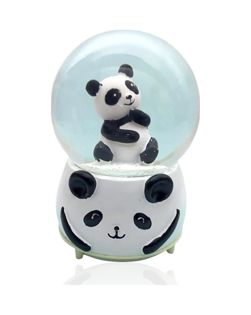 Müzikli Renk Değişiren Işıklı Kar Püskürtmeli Panda Temalı Kar Küresi