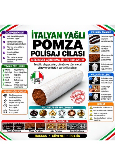 İtalyan Yağlı Pomza Kahverengi