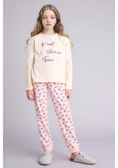 Defacto %100 Pamuklu 2'li Pijama Takımı Kız Çocuk H0105A826SP