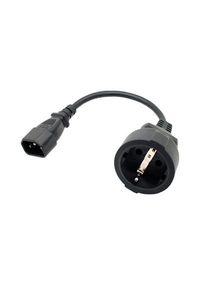 Primex Px-c14 Schuko, 0.35 Metre 1.5mm Ups/psu Schuko Çevirici Kablo, Ups Priz Çevirici 1.5mm Kalın Kablo, Kısa Schuko Kablo