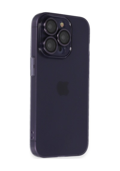Apple iPhone  Uyumlu  14 Pro Max Kılıf Luko Lens Silikon - Siyah