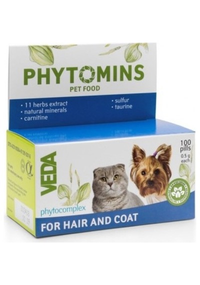 Vedavet Phytomins Hair And Coat Kedi Ve Köpek Tüy Dökülme Karşıtı Vitamin 100 Tablet