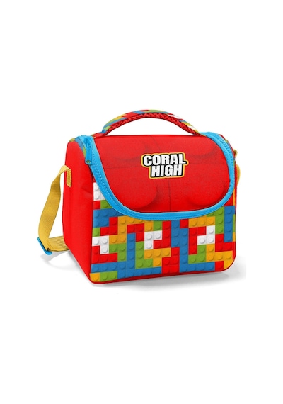 Coral High Thermo Beslenme Çantası - Erkek Çocuk, Kırmızı Yapı Blokları Çok Renkli