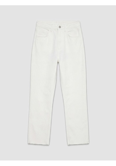 Lcw Modest Ekru Crop Flare Kadın Jean Pantolon