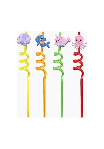 Dordoi Renkli Eğlence Pipetleri 4 Lü 2 Paket Karma Gönderim 18+