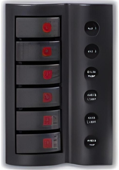 Switch Panel 6 Li Çift Led / Elektrik Kumanda Paneli