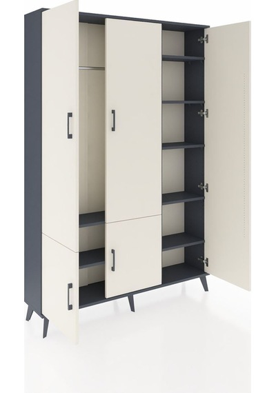 Arges Dolap 7 Raflı 5 Kapaklı Tek Askılı 132x30x195 Antrasit-aytaşı/antrasit Aytası/antrasıt Arges Dolap 7 Raflı 5 Kapaklı Tek Askılı 132x30x195 Antrasit-aytaşı/antrasit Aytası/antrasıt