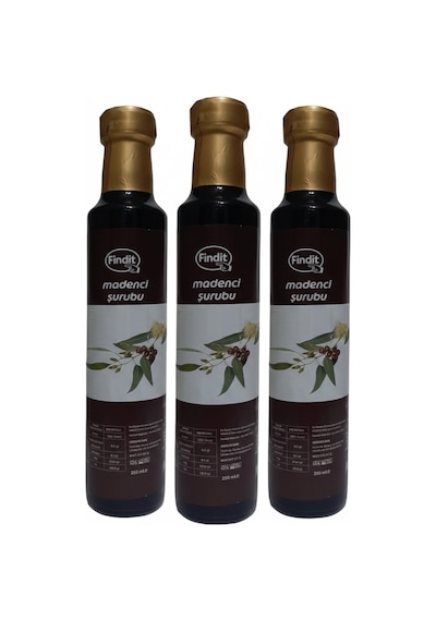 Findit Madenci Şurubu Öksü Bitkisel Şurup 250 Ml Doğal Bitkisel Destek 250 Ml X 3 Adet