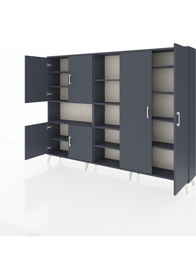 Arges Dolap 13 Raflı 6 Kapaklı 220x30x163 Antrasit-antrasit Antrasit-antrasit Arges Dolap 13 Raflı 6 Kapaklı 220x30x163 Antrasit-antrasit Antrasit-antrasit