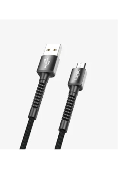 Linktech K551 Safe & Fast 1m Örgülü Metal Başlı Micro Usb Şarj Kablosu
