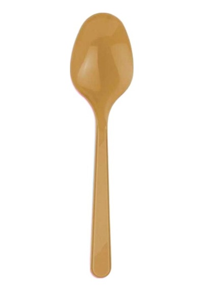 Happy Party Gold Plastik Kaşık 25 Li Tek Kullanımlık, Şık Ve Dayanıklı Parti & Davet Kaşığı Açık Mavi