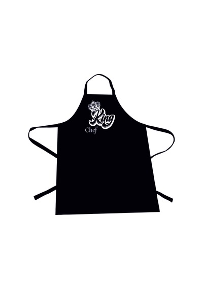 Mutfak Önlüğü King Chef Siyah Renkli