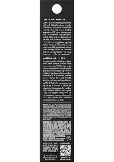 E.l.f. Lash 'n Roll Maskara Uzatıcı Ve Hacim Veren Vegan Maskara Siyah